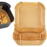 Air Fryer Disposable Paper Liner, Air Fryer Liners Square, Baking Paper for Air Fryer Water-proof, Parchment Paper for Baking Roasting Microwave,