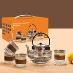 Retro High-Looking Five-Piece Teapot Set for Home Use, Heat-Resistant Teapot, Flower Teapot, Opening Event Gift, Casual Gift