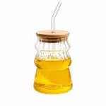 Striped Christmas Bamboo Glass Mug