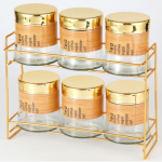 Bamboo‑Pattern Metal Rack