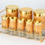 Bamboo-Pattern Metal Rack