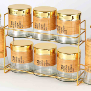 Bamboo-Pattern Metal Rack