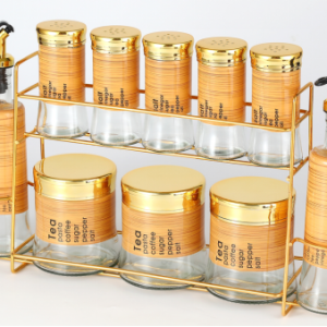 Bamboo-Pattern Metal Rack