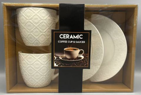Ceramic Coffee Cups & Saucers