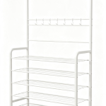 5‑Tier Metal Mesh Shoe & Hat Rack