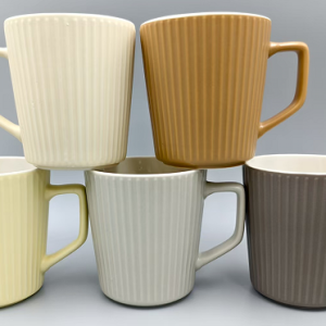 Embossed Colored Glaze Water Cup