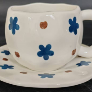 120cc Cloud‑Pattern Cup and Saucer
