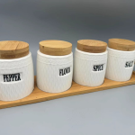 Canister Set with Bamboo
