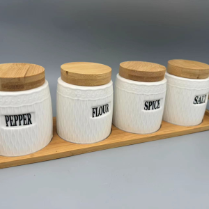 Canister Set with Bamboo