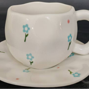 300cc Cloud‑Pattern Cup and Saucer