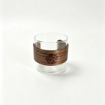 Wood‑Wrapped Glass Cup