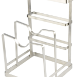 Brushed Stainless Steel 3-slot Knife Holder