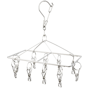 4.0 Small Square Sock Drying Rack with 10 Clips