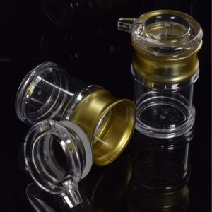 Small Gold-Plated Crystal Oil Bottle
