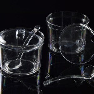 Small Clear Crystal Spice Jar