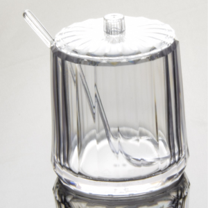200ml Clear Crystal Striped Spice Jar