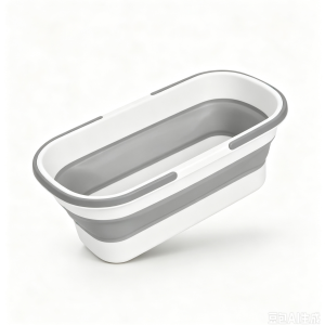 50L Collapsible Bucket with 45cm Self‑Wringing Mop