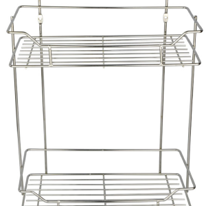 2‑Tier Square Stainless Steel Rack