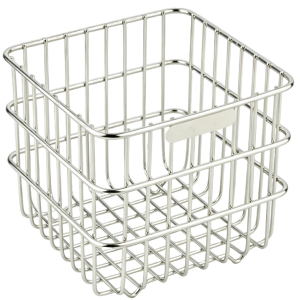 Square Mesh Storage Basket with Non‑Marking Adhesive Pads